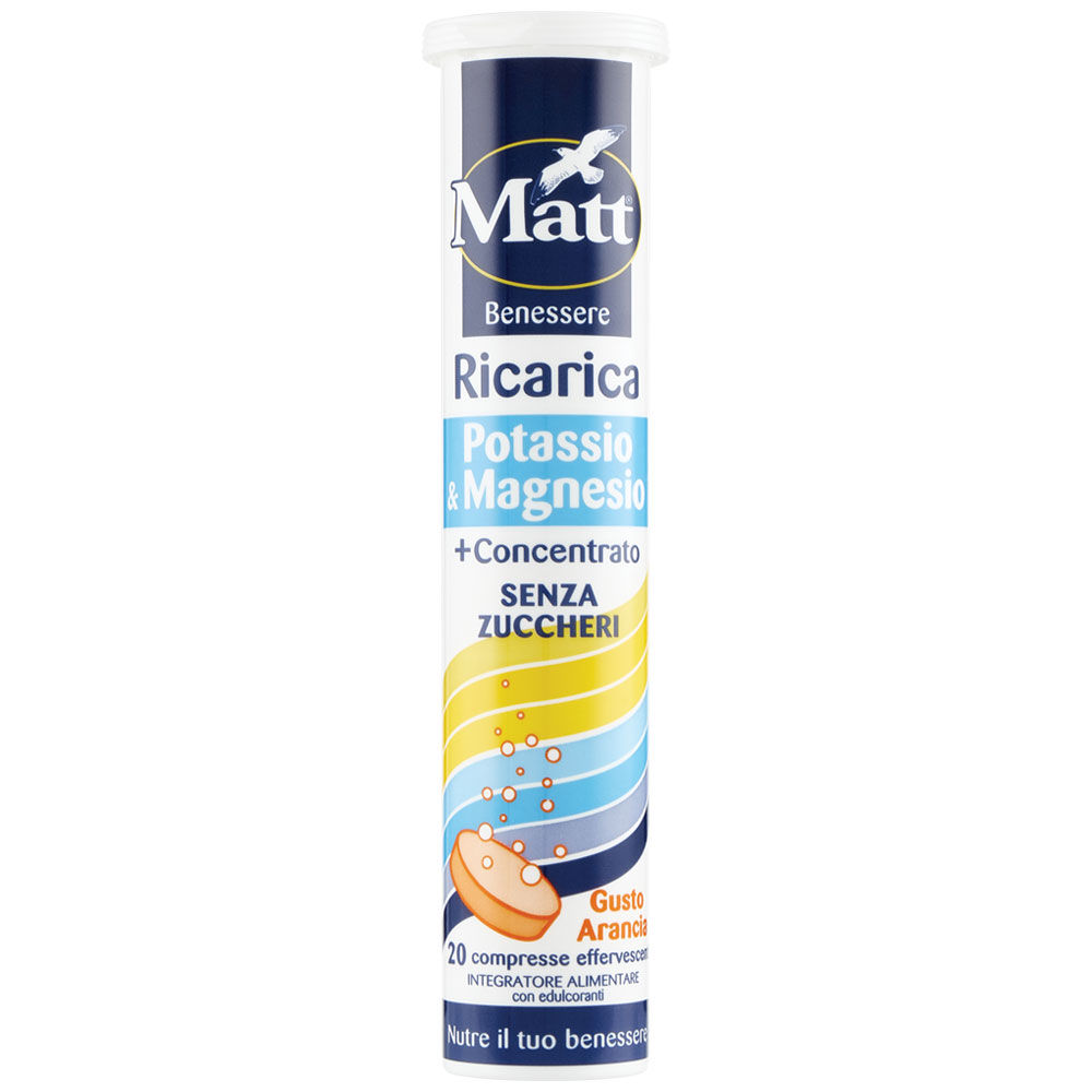 Integratore alimentare potassio e magnesio ricarica 20 compresse effervescenti - Immagine 01