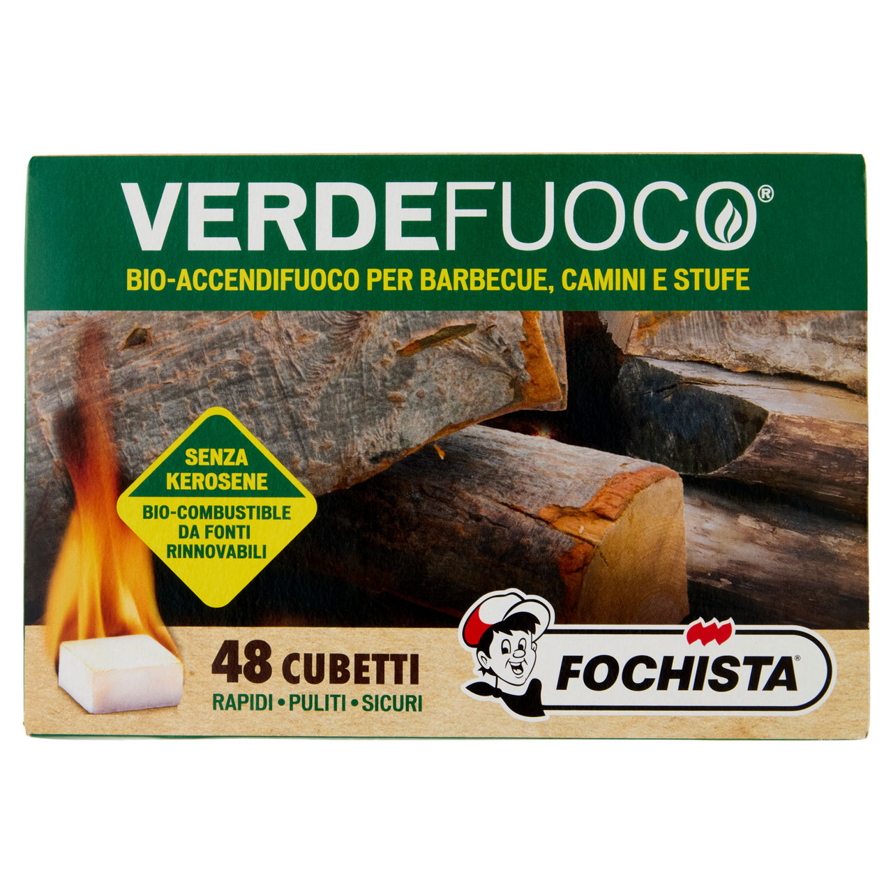 Accendifuoco 48 cubetti verdefuoco - Immagine 01