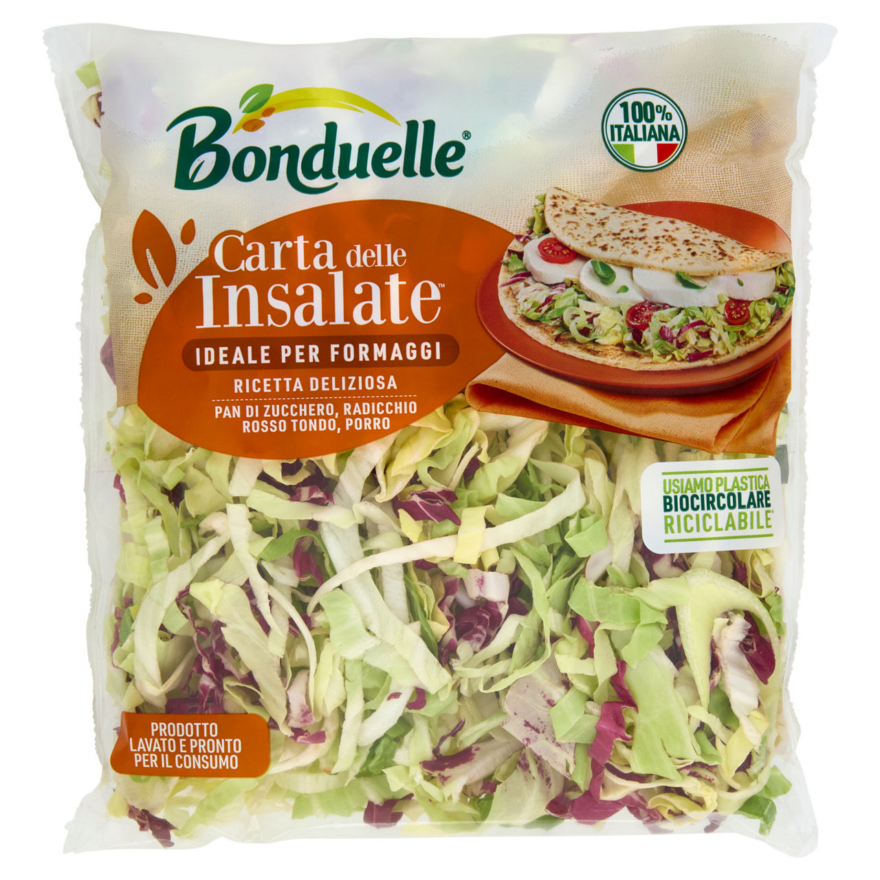 Insalata pan di zucchero radicchio e porro 200 gr - Immagine 01