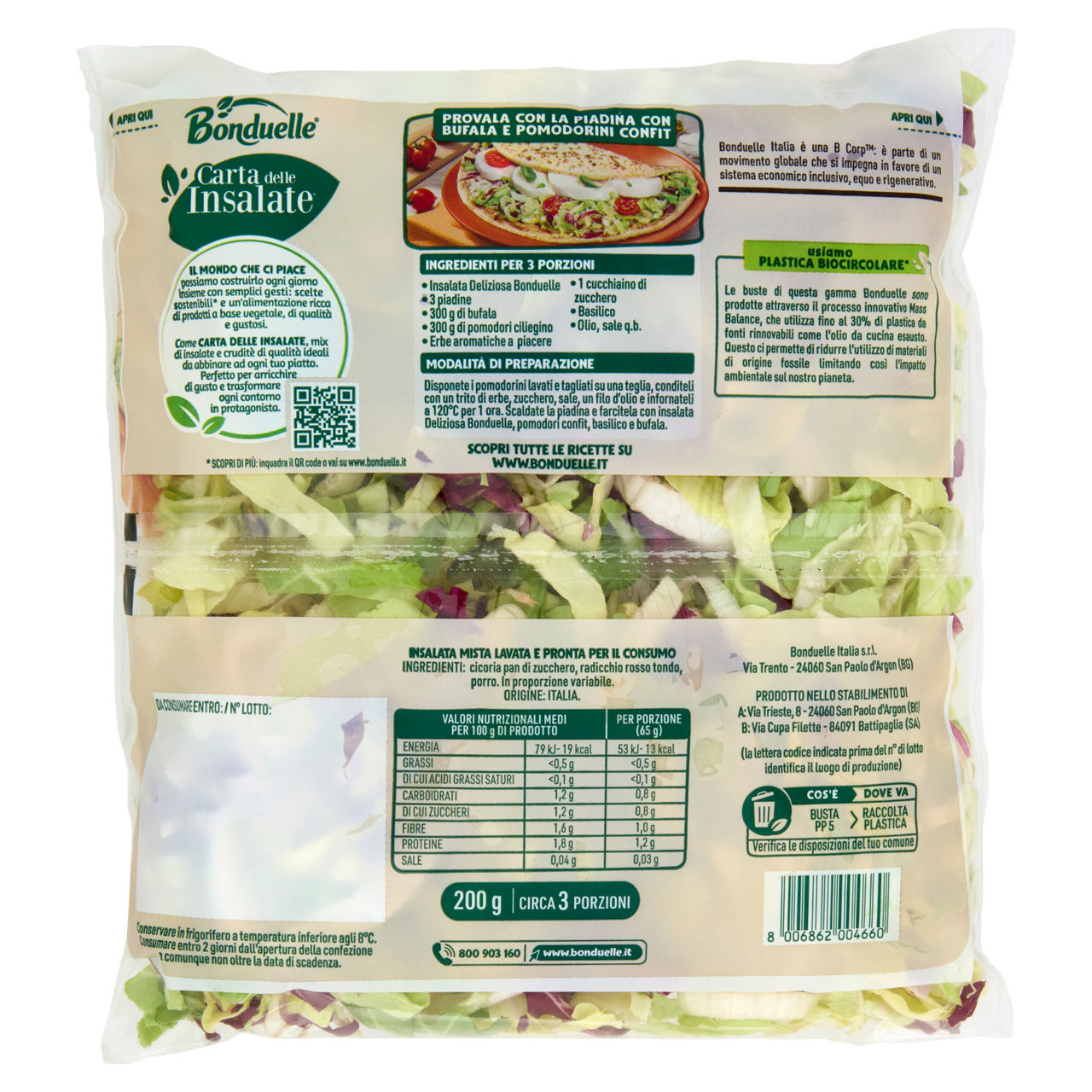 Insalata pan di zucchero radicchio e porro 200 gr - Immagine 51