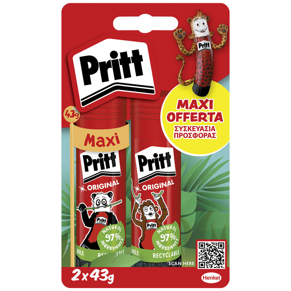 Colla stick 43 gr 2 pz