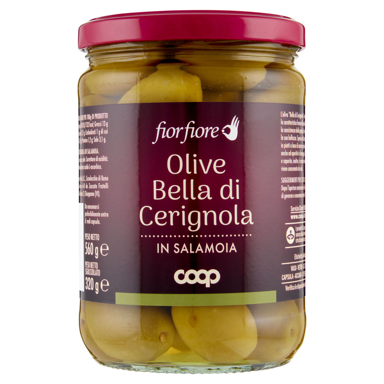 Olive Bella di Cerignola in salamoia 320 gr - Immagine 01