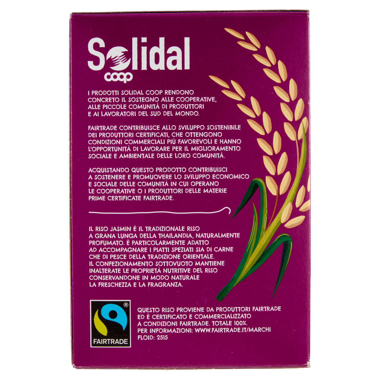 Riso fino jasmin solidal coop sottovuoto scatola g500 - Immagine 21