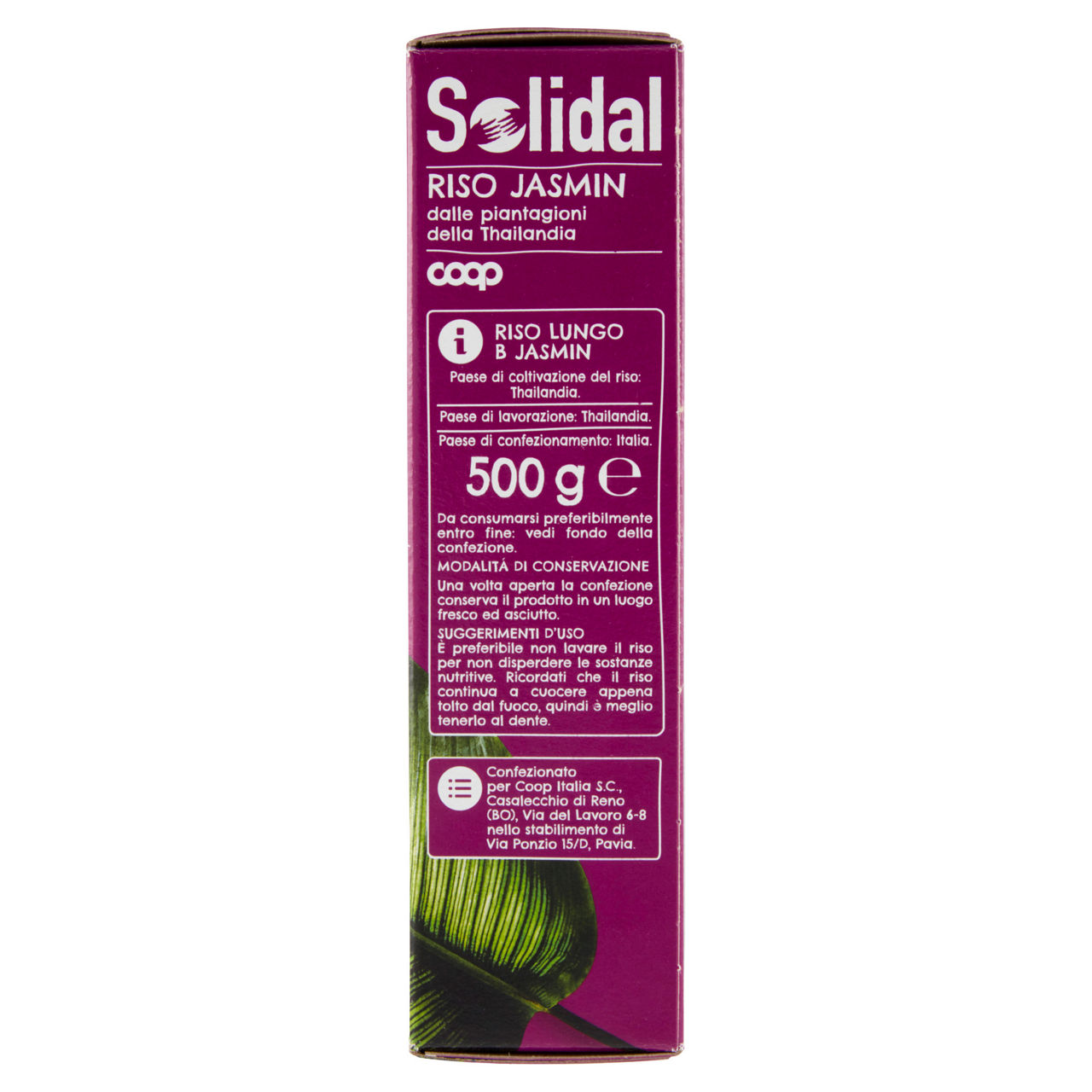 Riso fino jasmin solidal coop sottovuoto scatola g500 - Immagine 41
