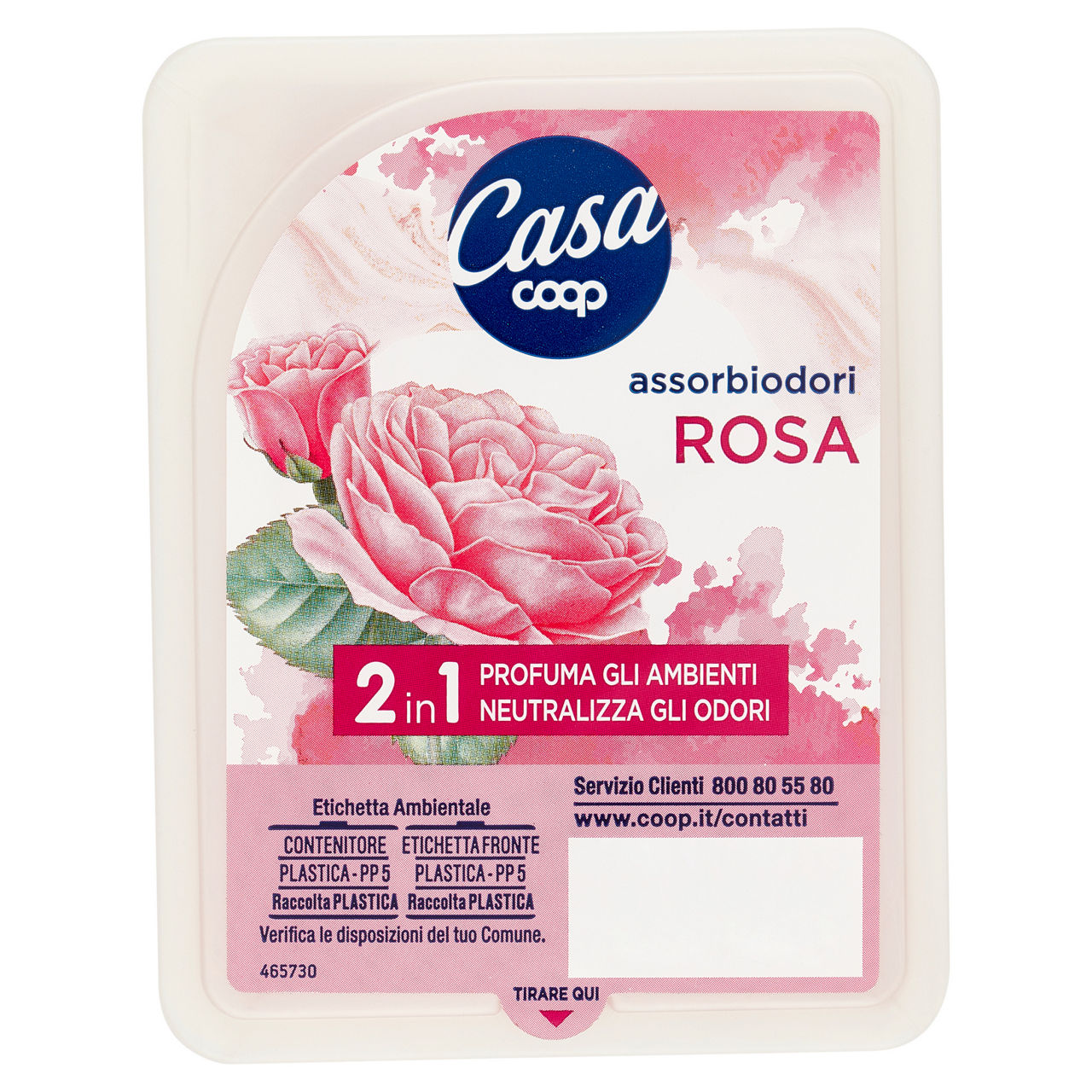Deodorante ambiente coop 2in1 assorbiodori gel rosa scatola gr.150 - Immagine 01