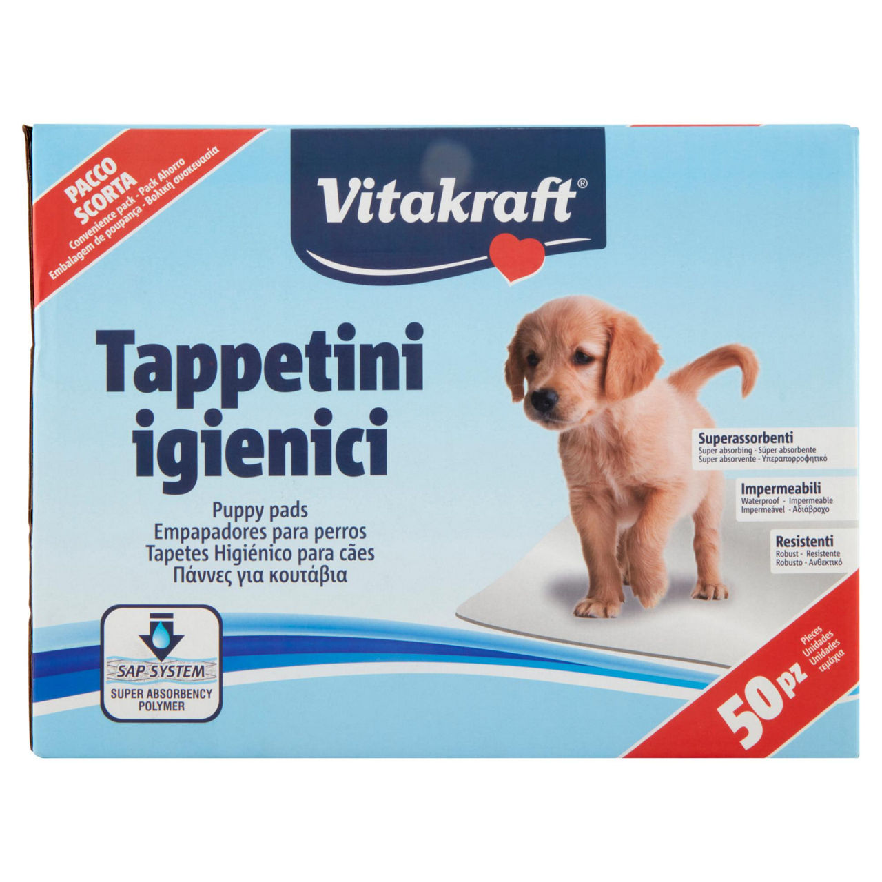 Tappetini igienici vitakraft  pacco scorta scatola pz.50 - Immagine 01