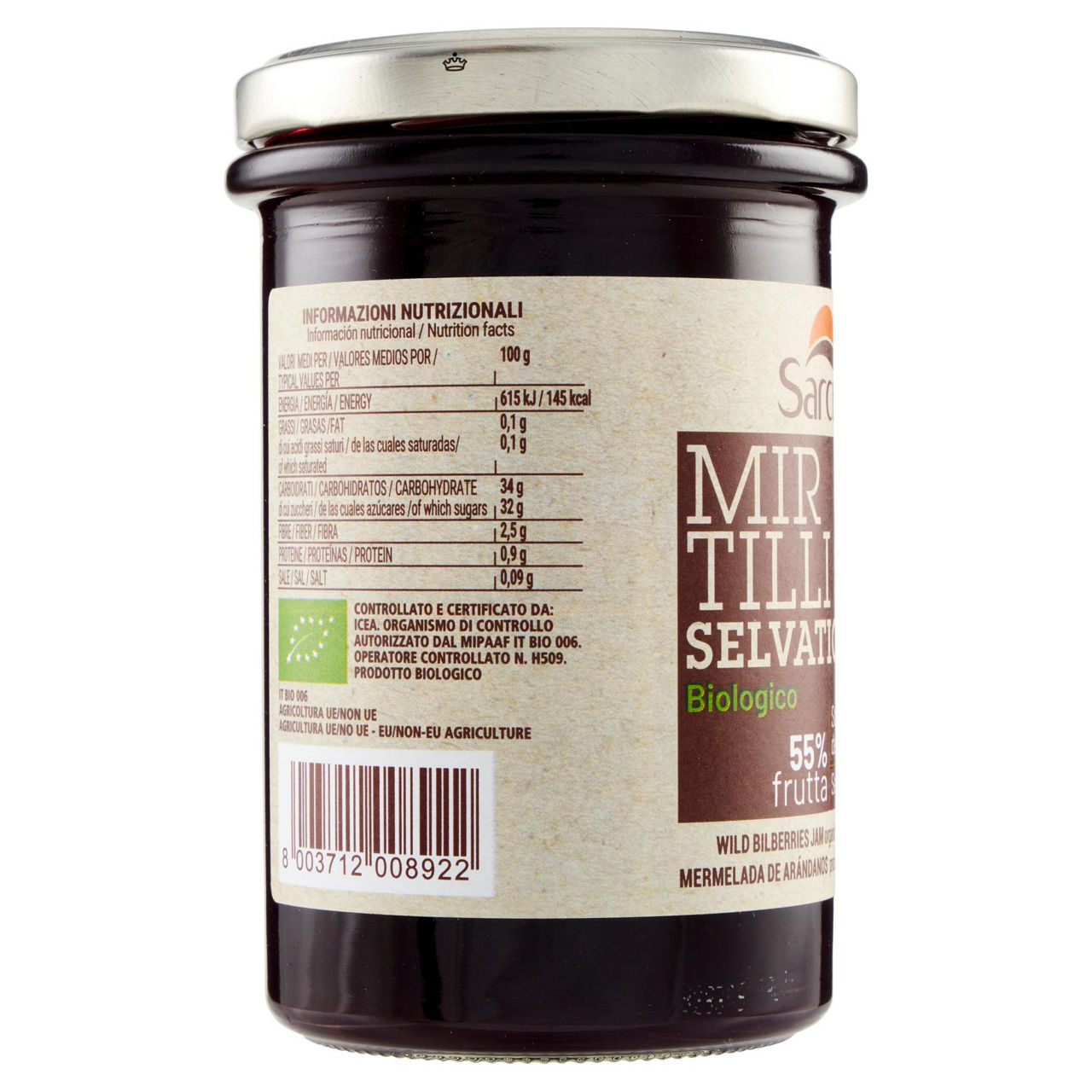 Composta di mirtilli selvatici senza glutine bio 320 gr - Immagine 21