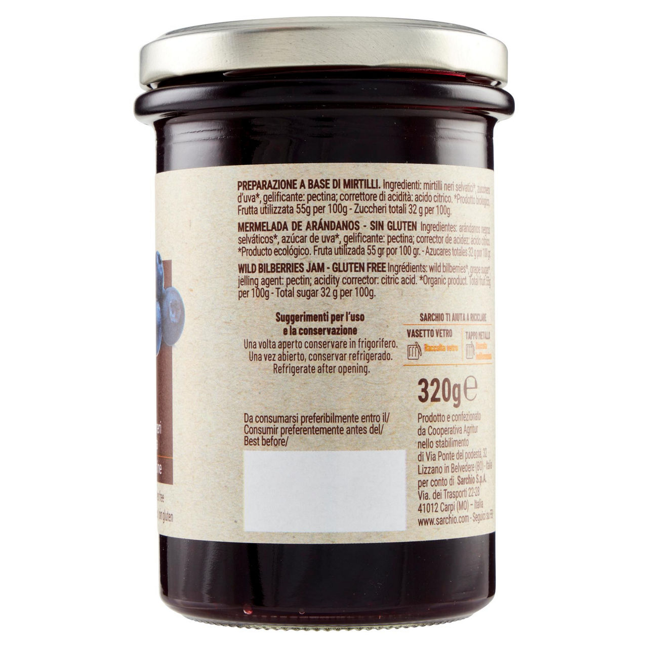 Composta di mirtilli selvatici senza glutine bio 320 gr - Immagine 11