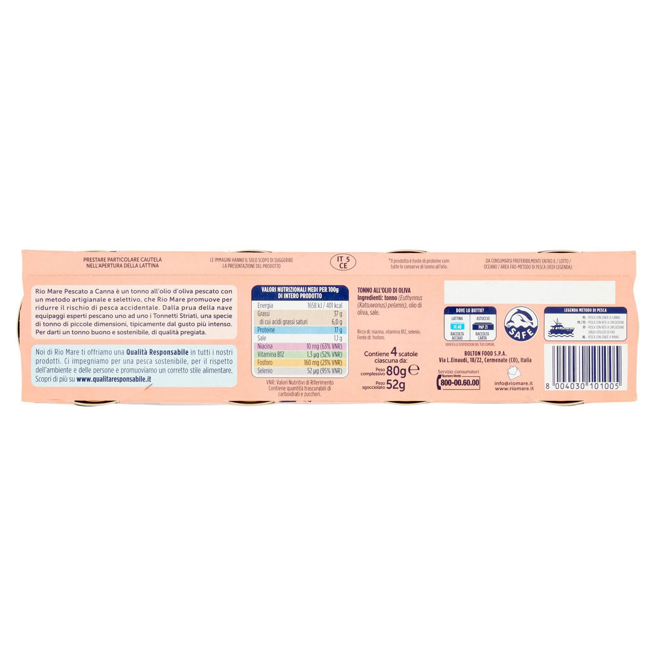 Tonno all'olio di oliva pescato a canna 3 pz x 80 gr + 1 gratis - Immagine 31
