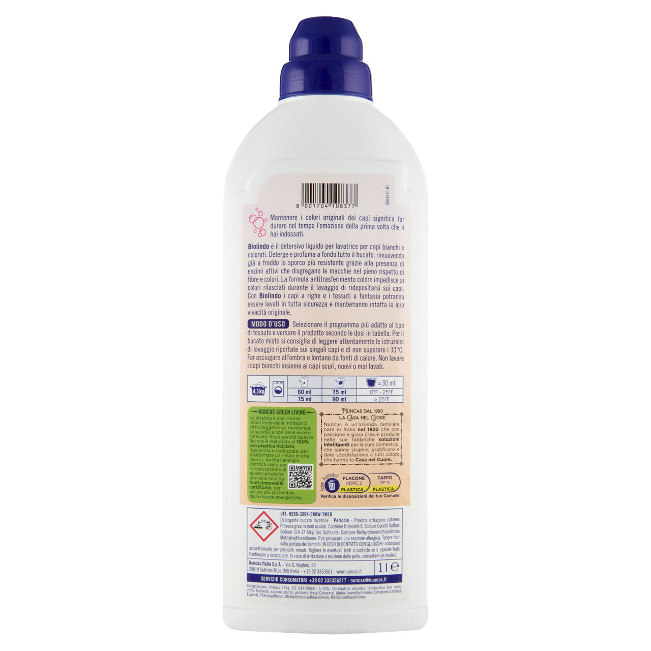 Detersivo lavatrice nuncas lindo  1lt - Immagine 41