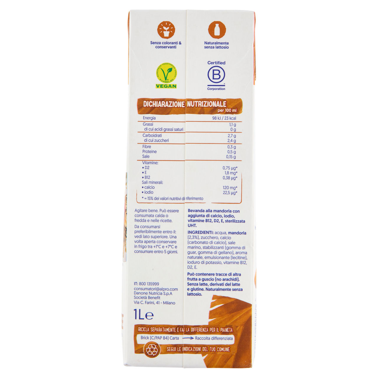 Bevanda di mandorla tostata 1 lt - Immagine 71
