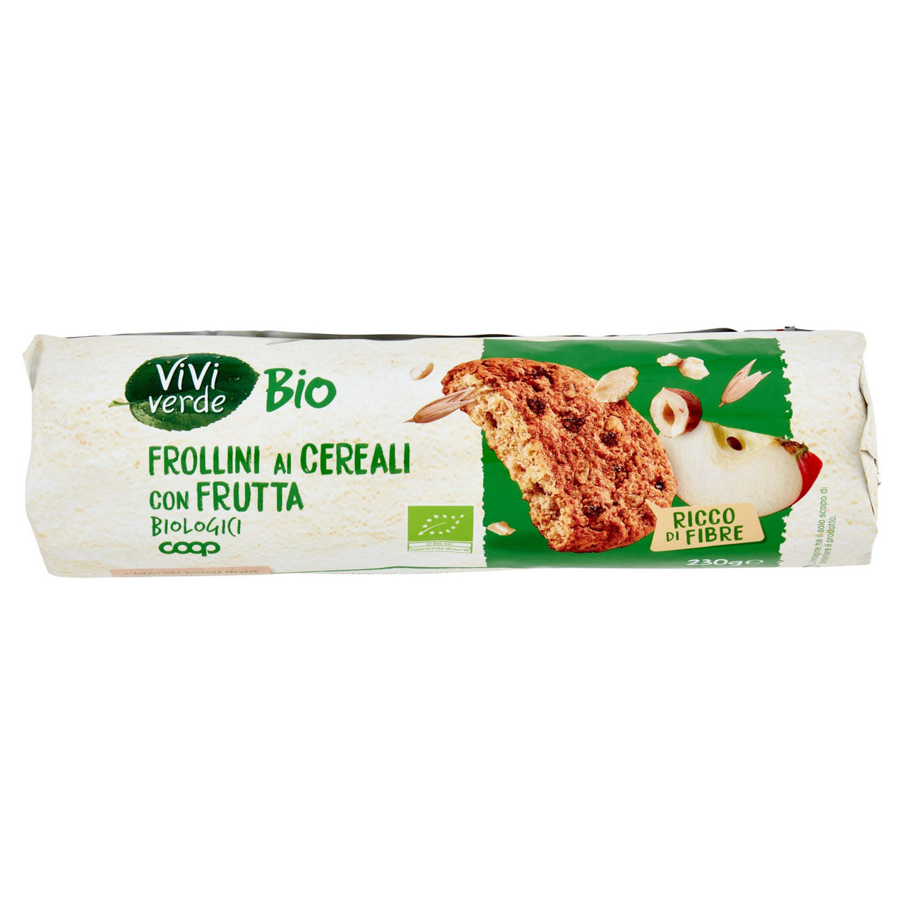 Biscotti frollini ai cereali con frutta bio 230 gr - Immagine 01