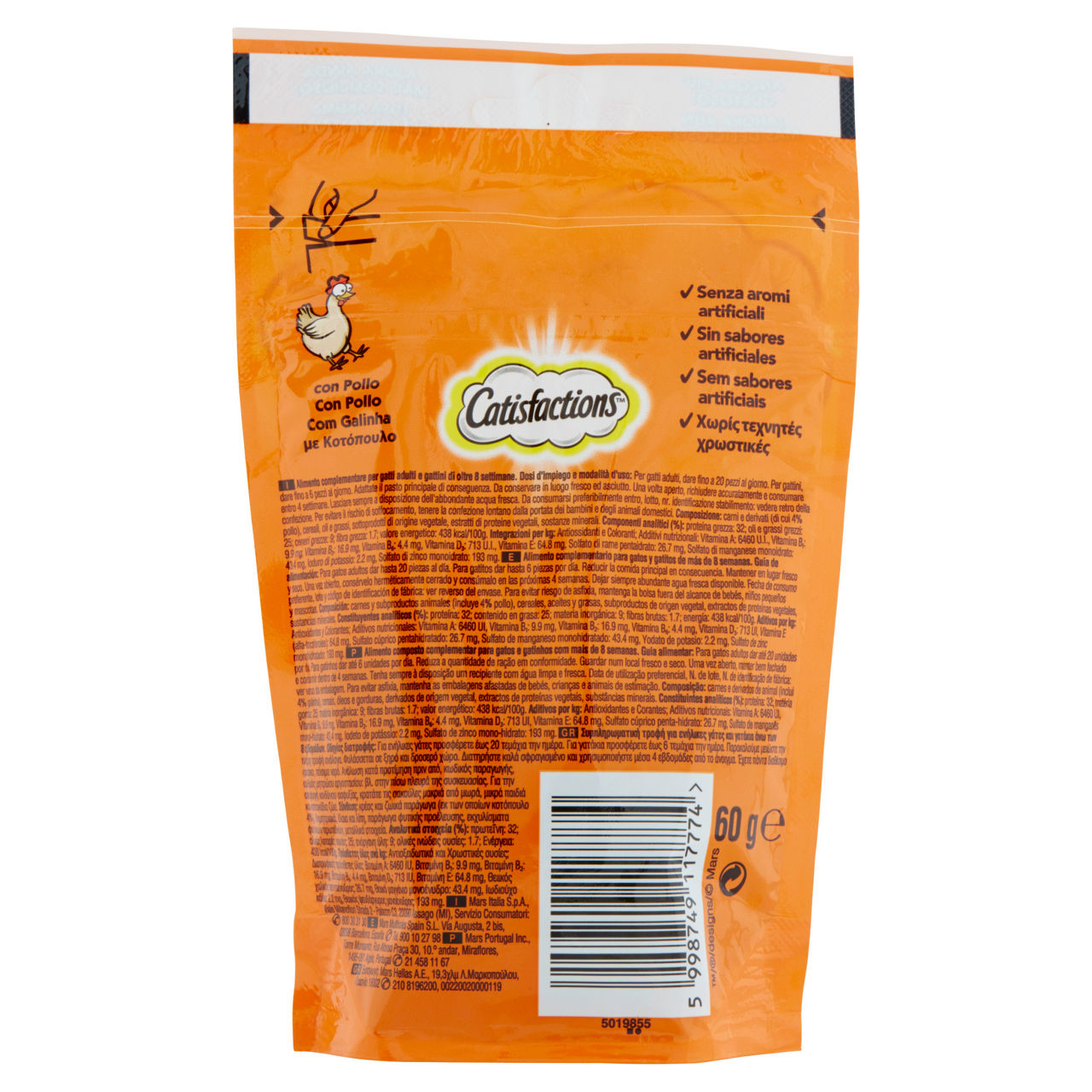Snack gatto catisfactions pollo sacchetto gr 60 - Immagine 51