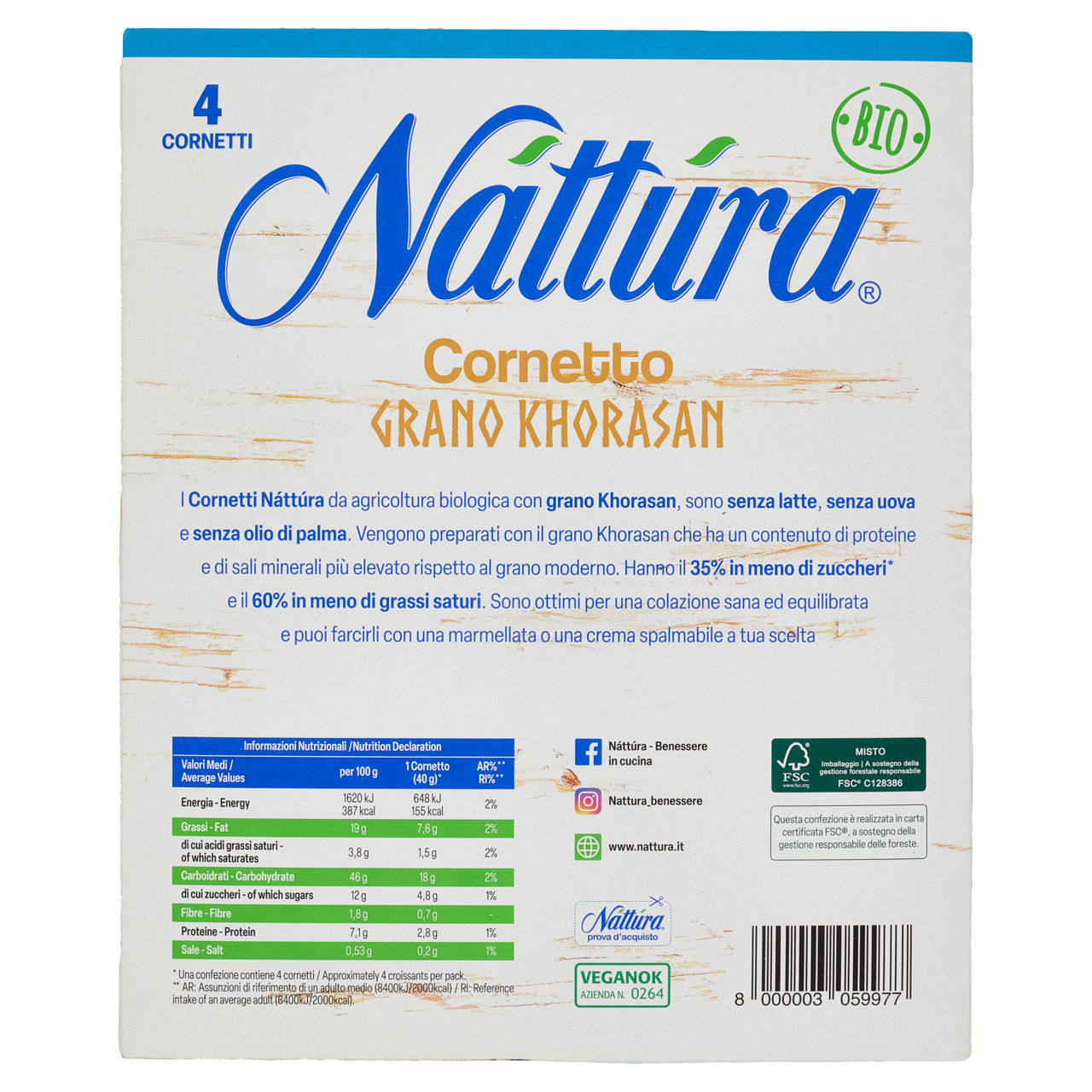 Croissant con grano Kamut bio 4 pz x 40 gr - Immagine 11