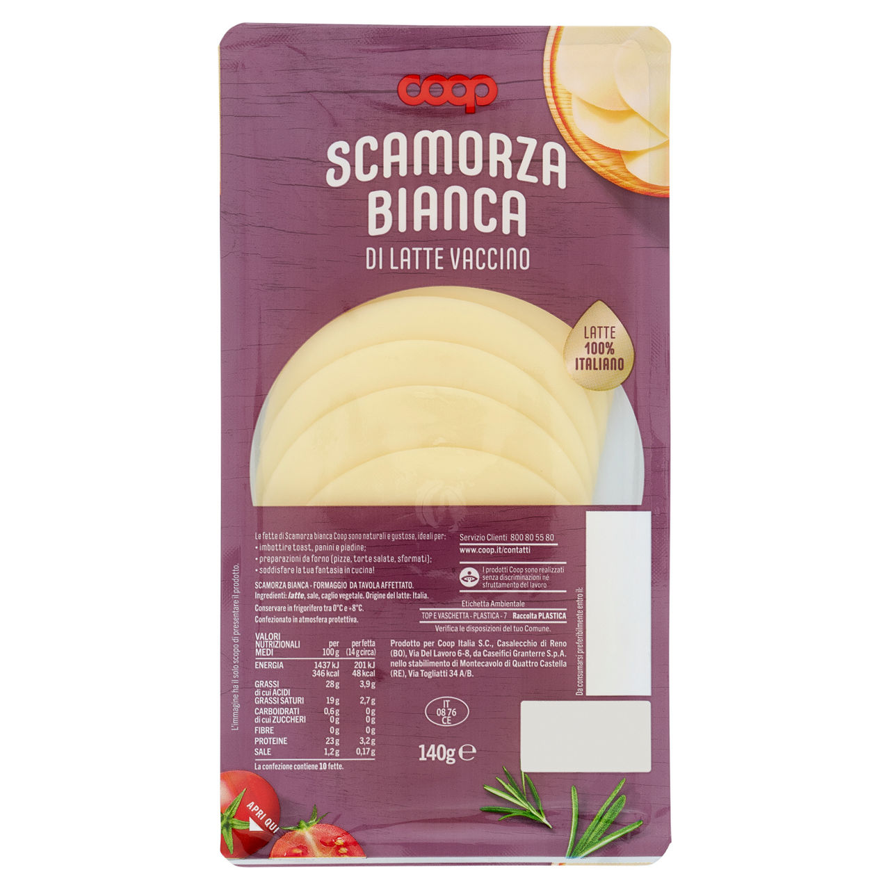 Scamorza affettata 140 gr