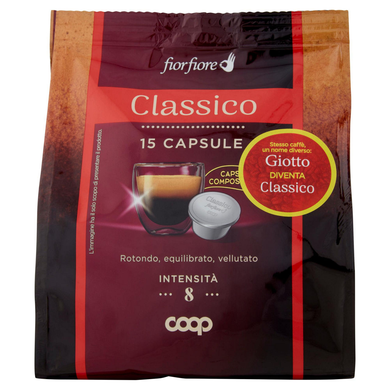 Caffè in capsule compostabili classico 15 pz