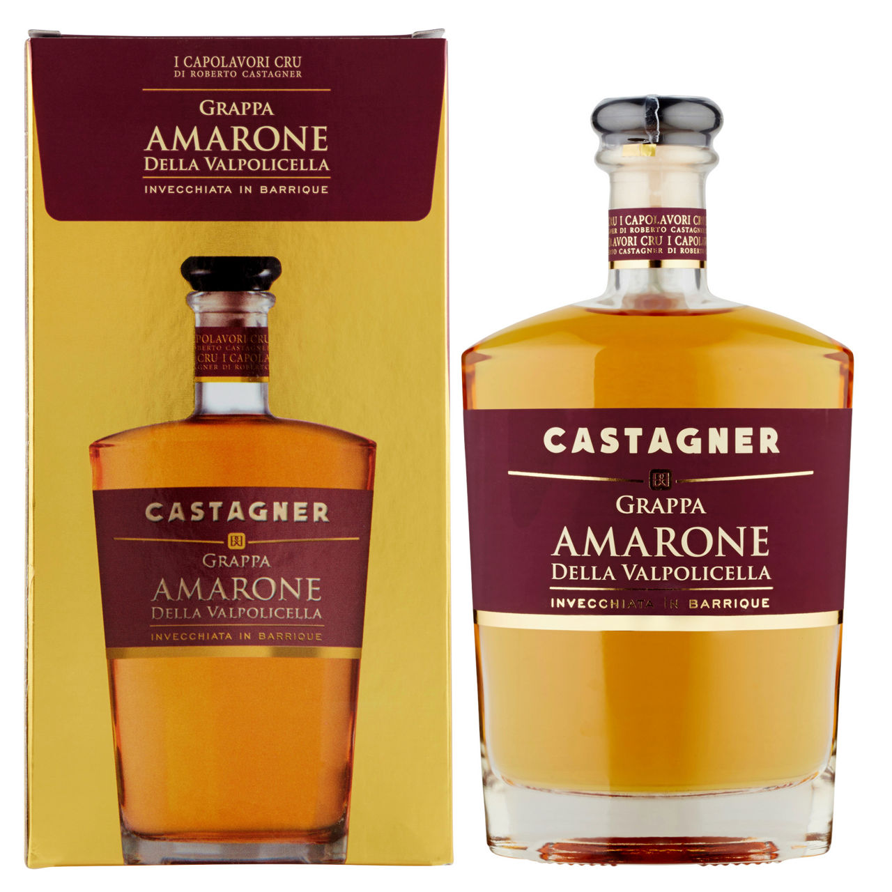 Grappa amarone castagner barrique 38 gradi bott.astucc.ml.500 - Immagine 01