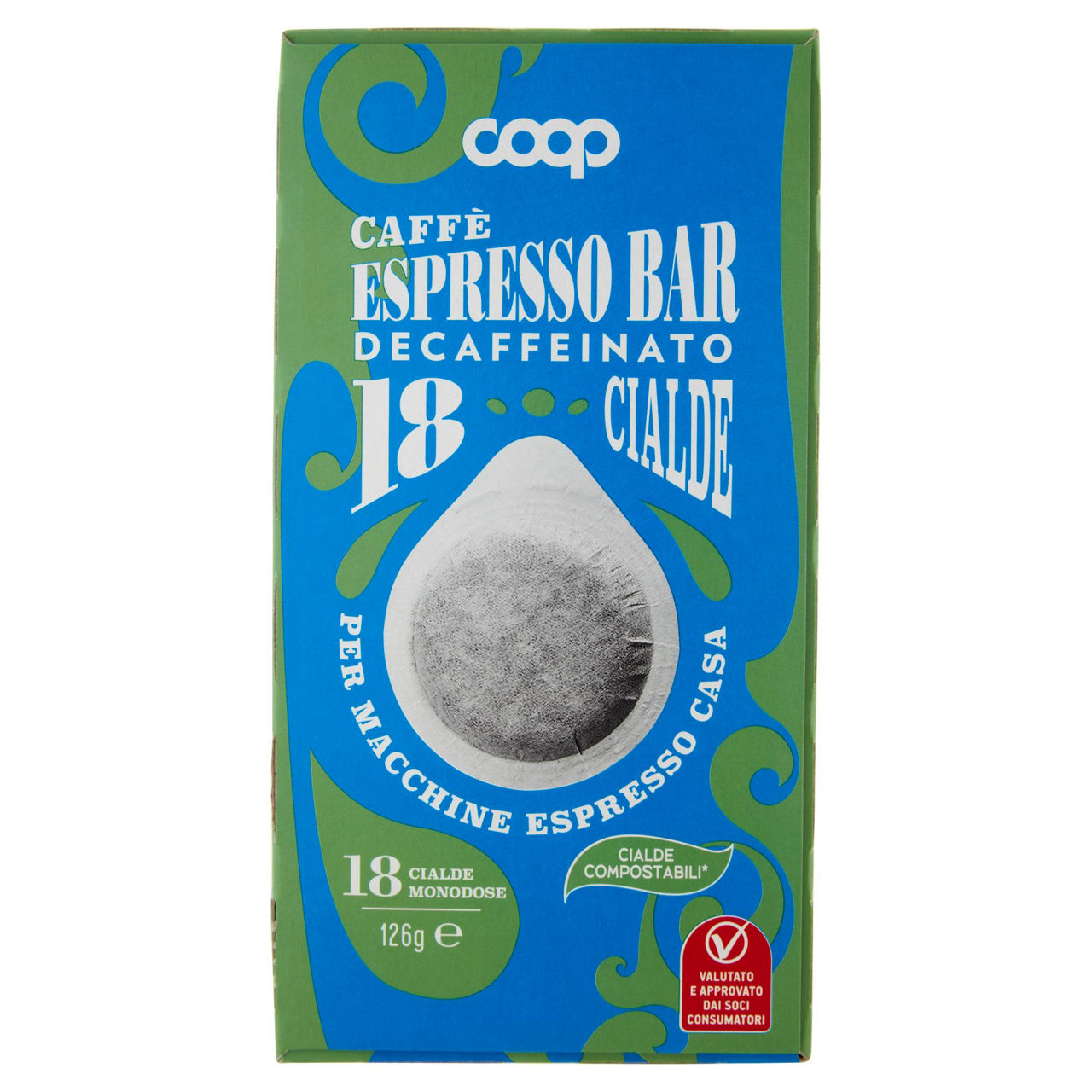 Caffè decaffeinato in cialde per macchine espresso 18 pz 126 gr - Immagine 01