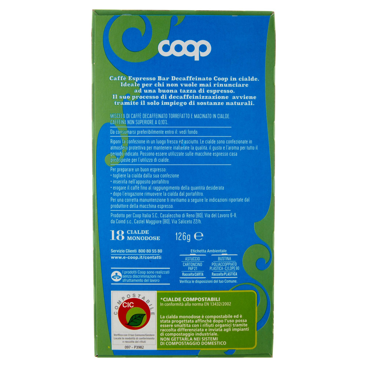 Caffè decaffeinato in cialde per macchine espresso 18 pz 126 gr - Immagine 11