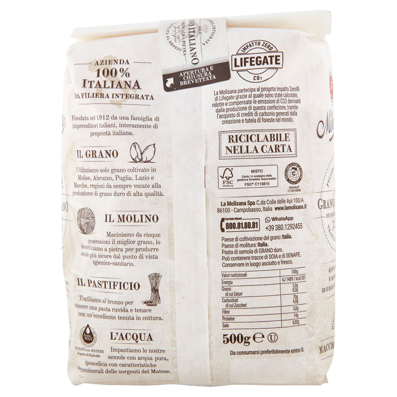 Maccheroni n. 37 pasta di semola di grano duro 500 gr - Immagine 11