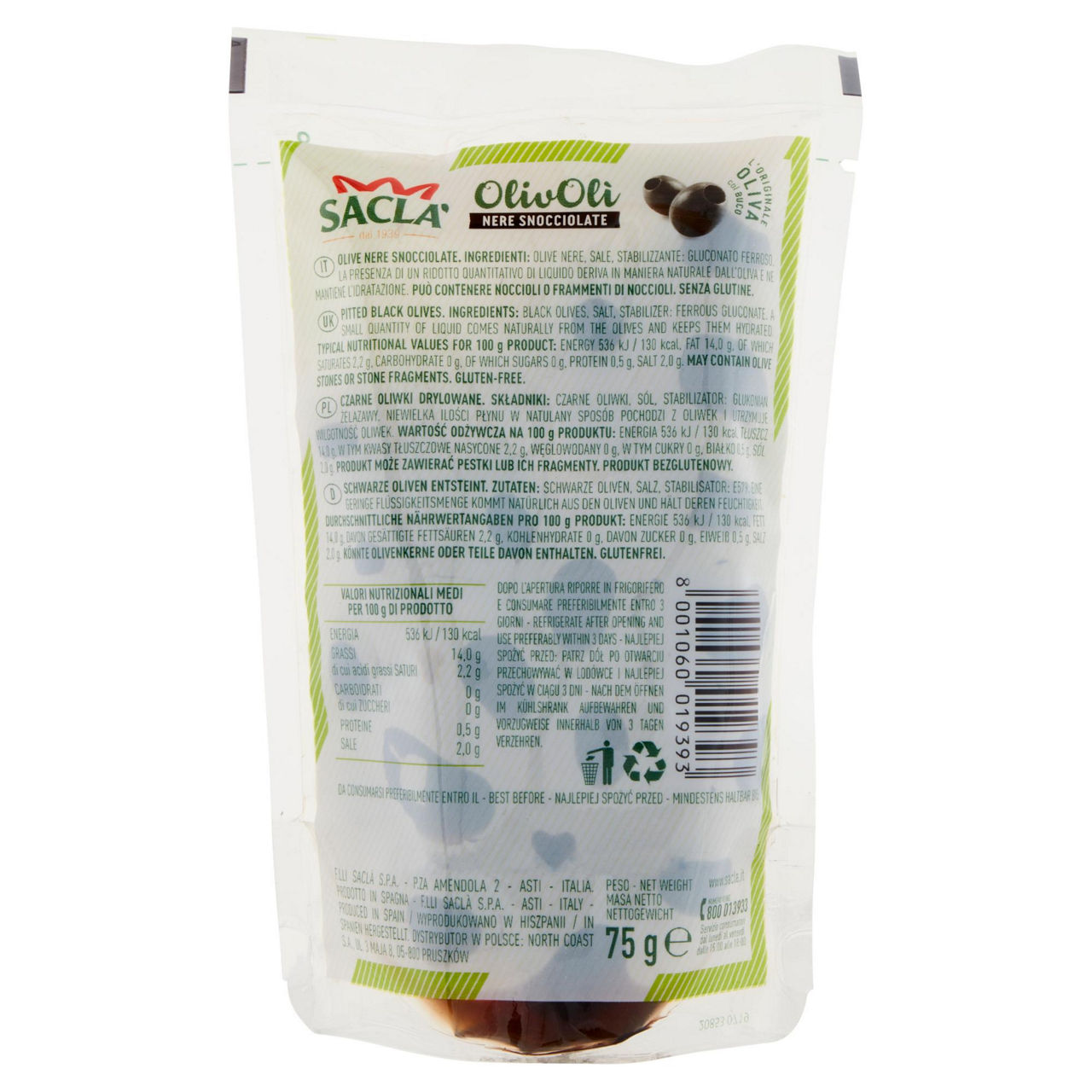 Olive nere snocciolate senza liquido 75 gr - Immagine 31