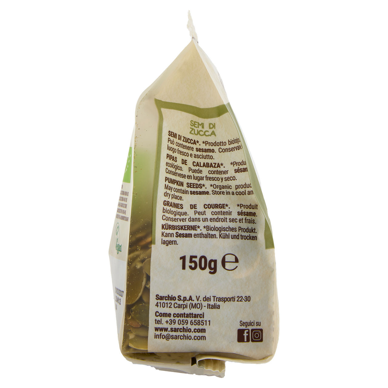 Semi di zucca bio 150 gr - Immagine 31