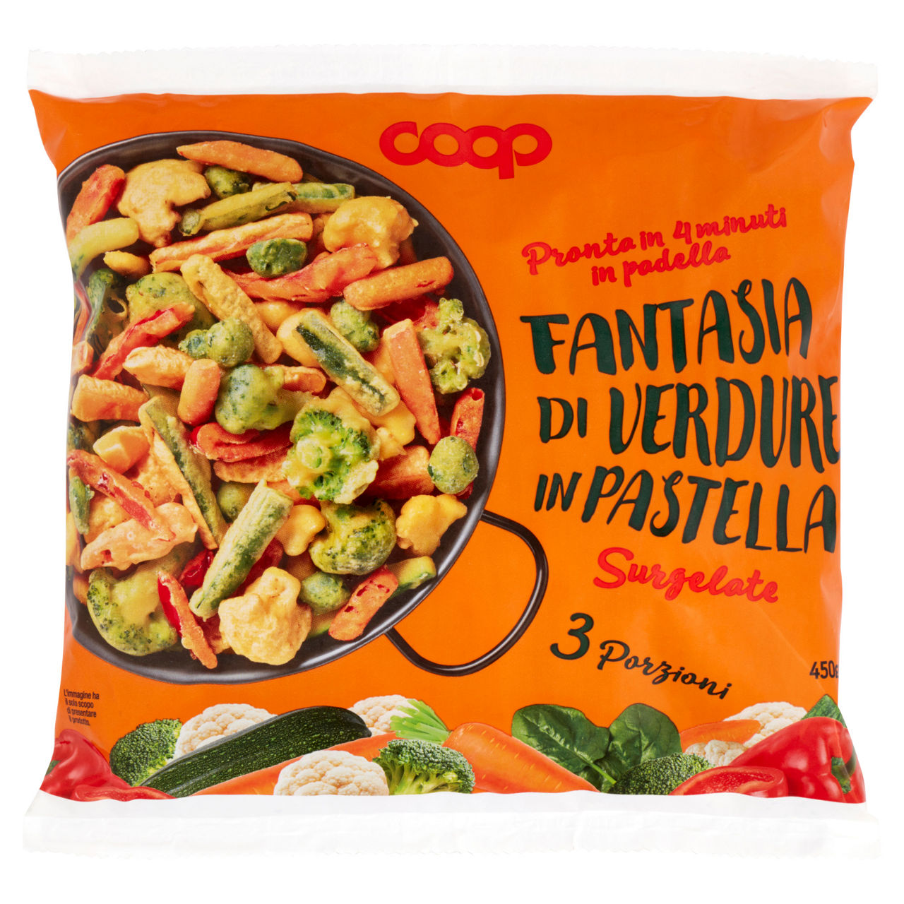 Fantasia di verdure in pastella surgelate 450 gr