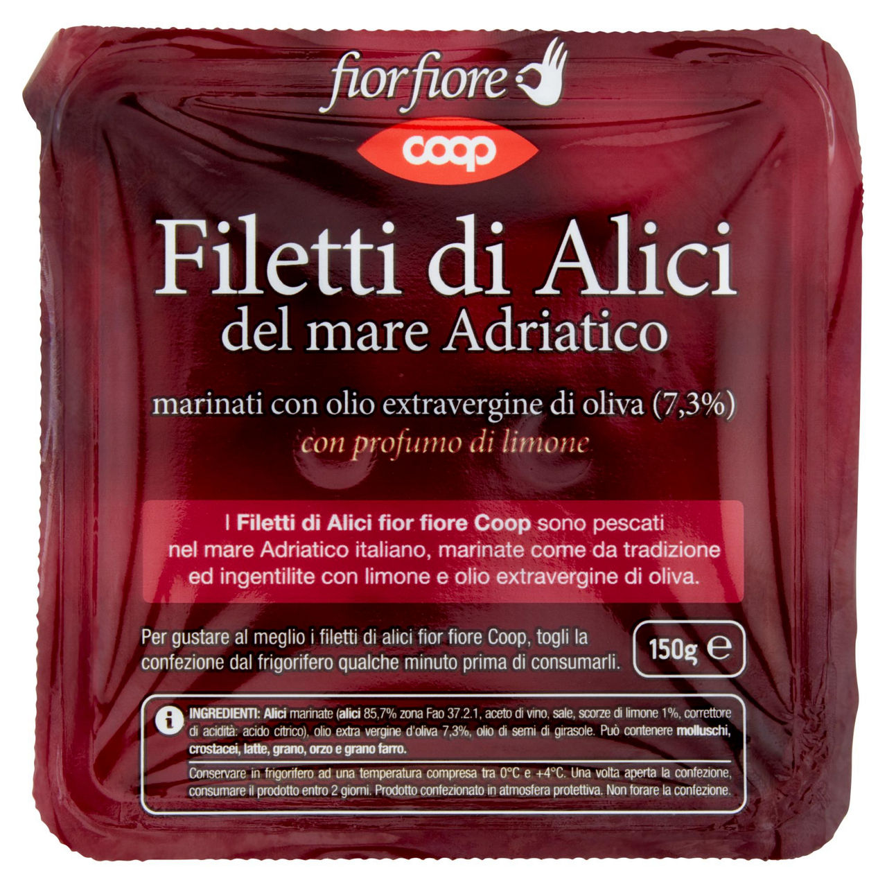 Filetti di alici del Mare Adriatico 150 gr - Immagine 01