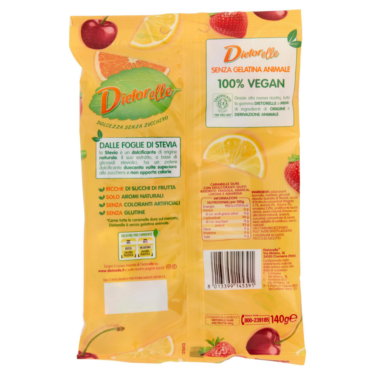 Caramelle dure alla frutta senza zucchero 140 gr - Immagine 21