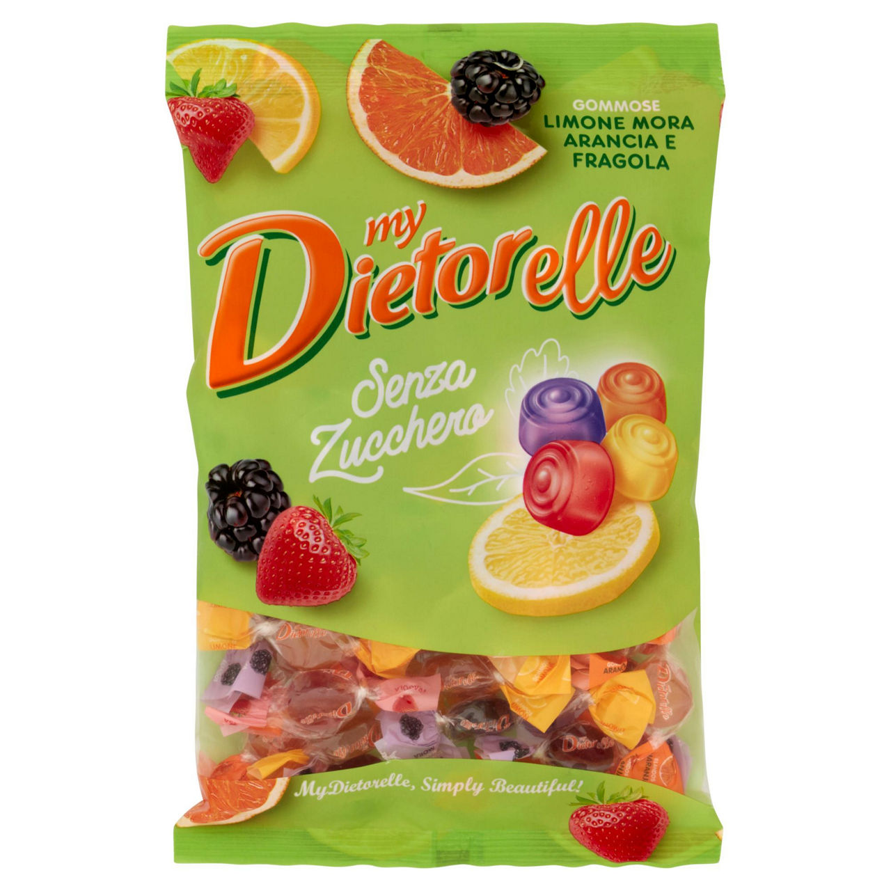 Caramelle gommose alla frutta senza zucchero 140 gr - Immagine 01