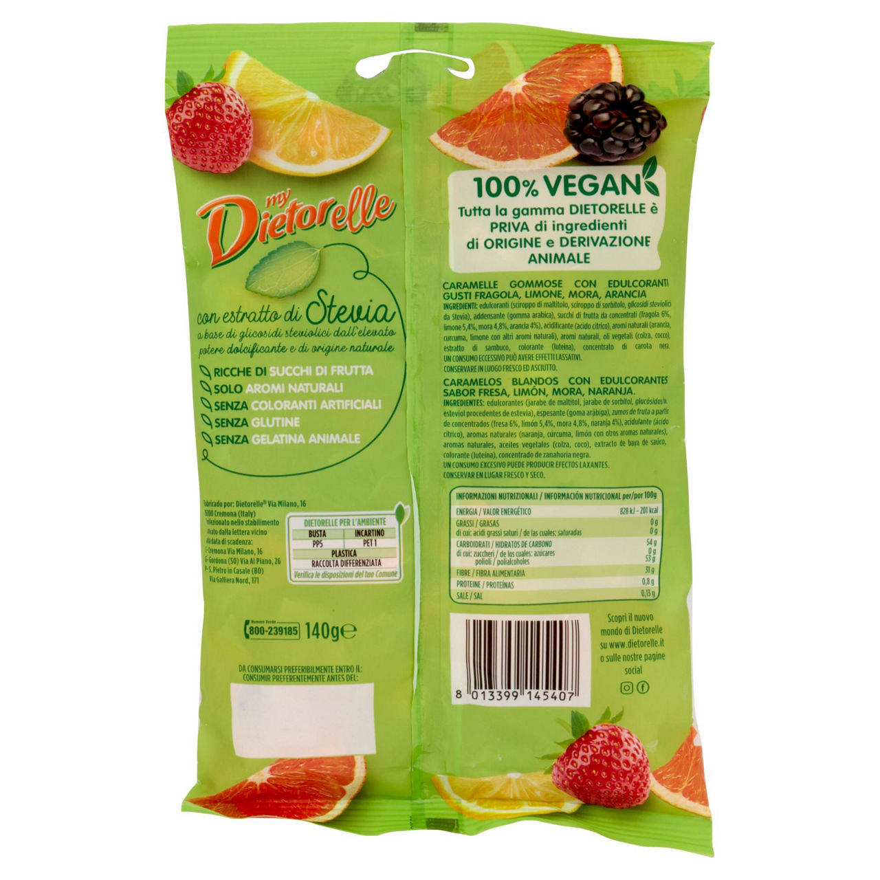 Caramelle gommose alla frutta senza zucchero 140 gr - Immagine 51
