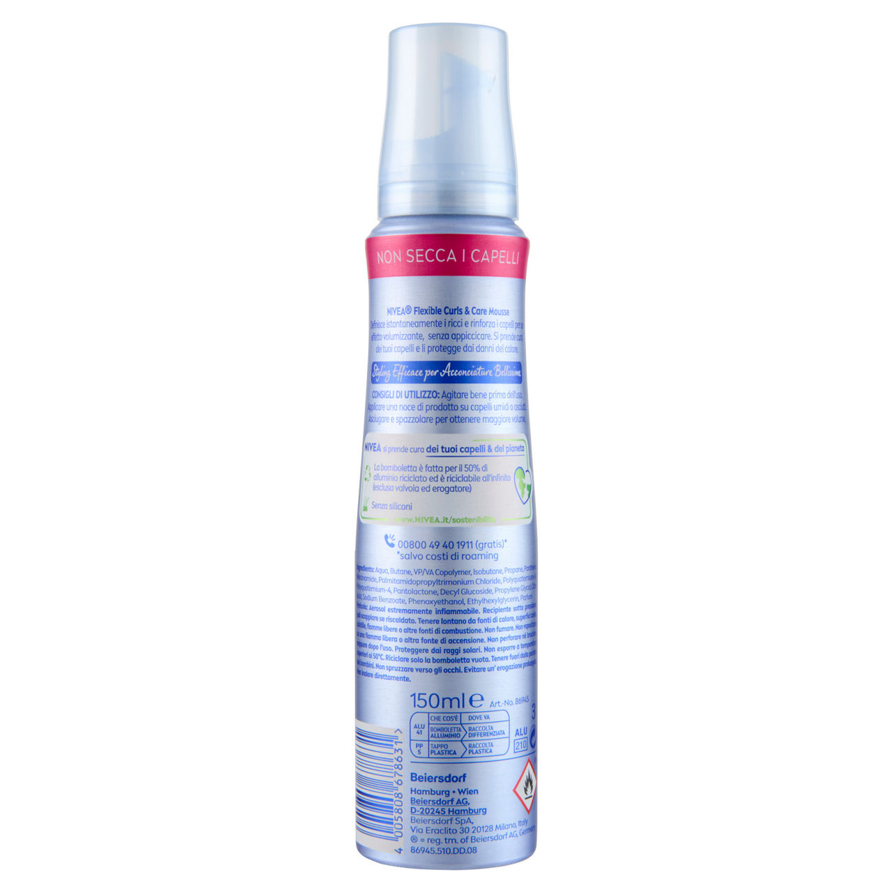 Mousse  nivea styling modella ricci extra forte bombola  ml. 150 - Immagine 11