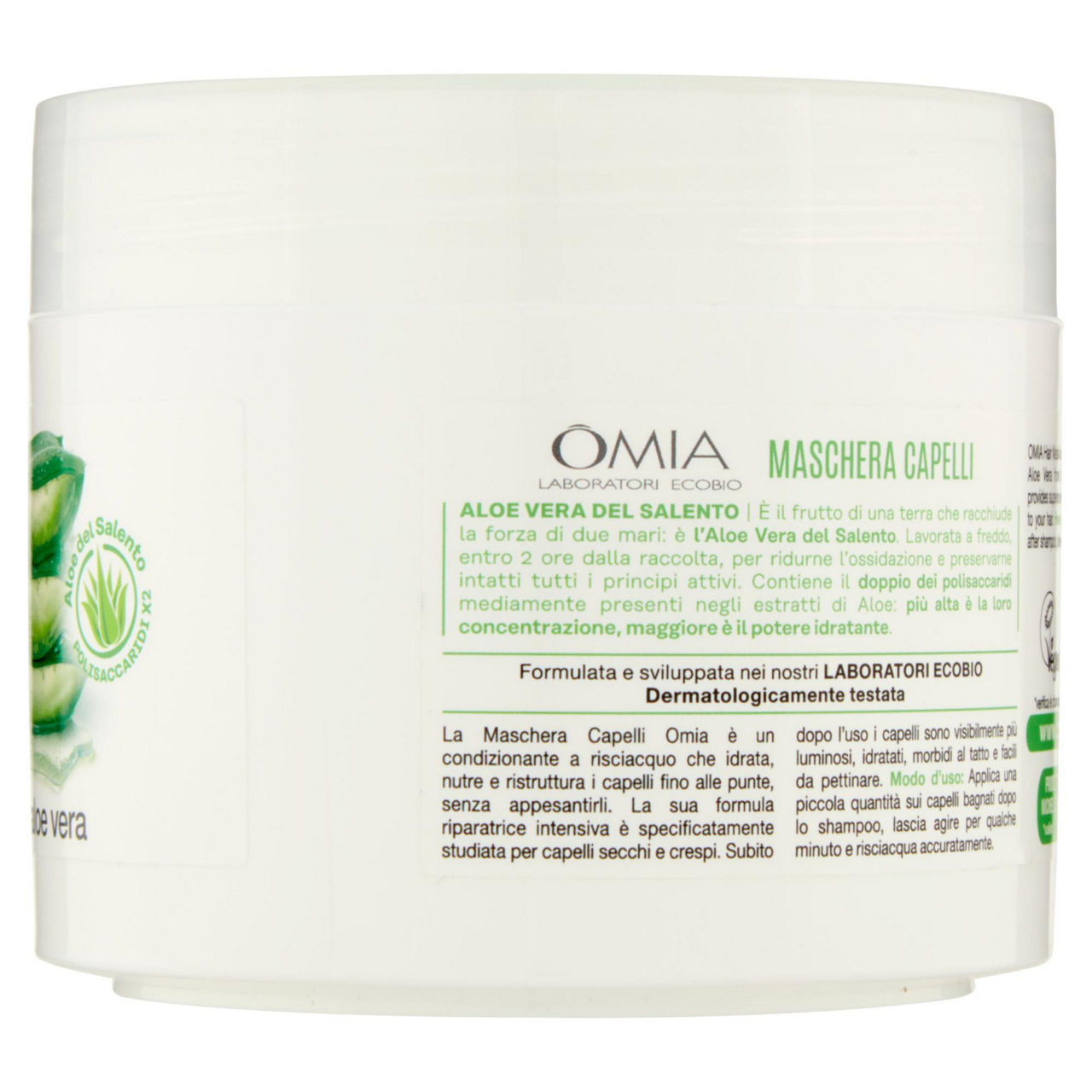 Maschera capelli aloe vera ecobiologia omia ml 250 - Immagine 31