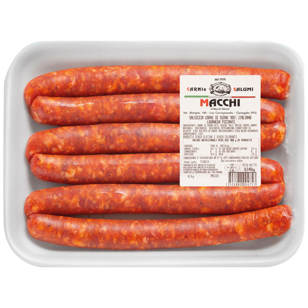 Salsiccia Luganega piccante