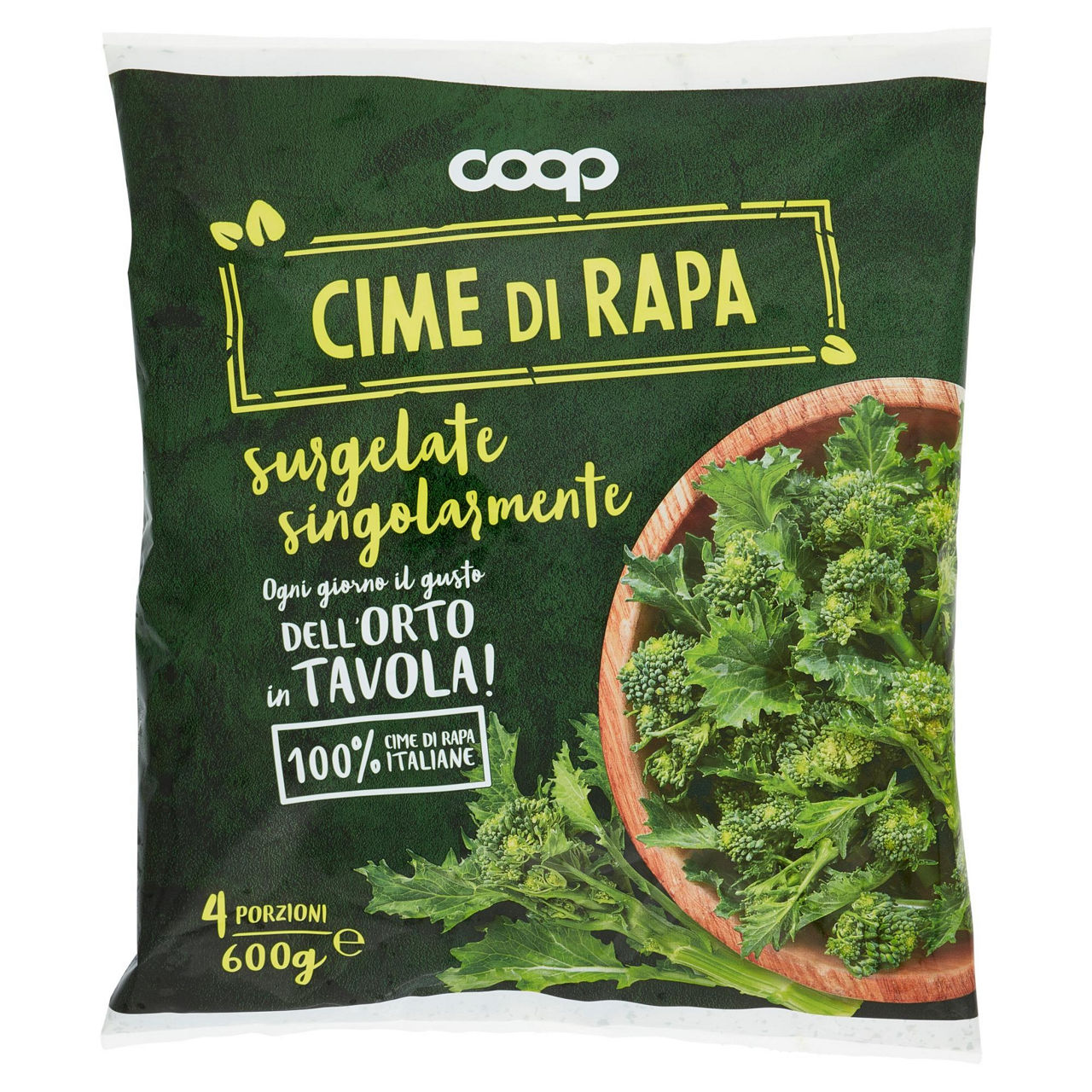 Cime di rapa surgelate singolarmente 600 gr - Immagine 01