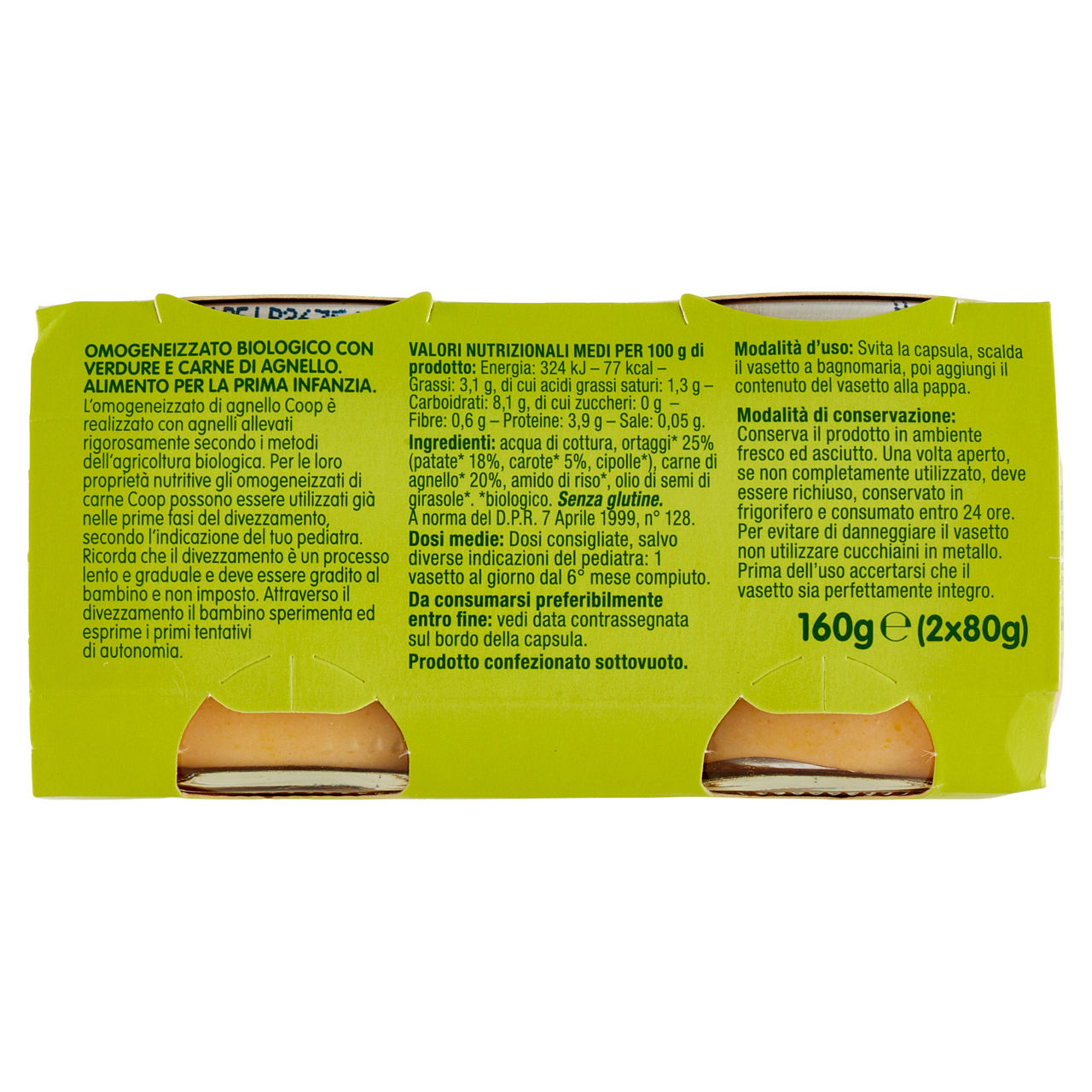 Omogeneizzato agnello e verdure bio 2 pz x 80 gr - Immagine 41