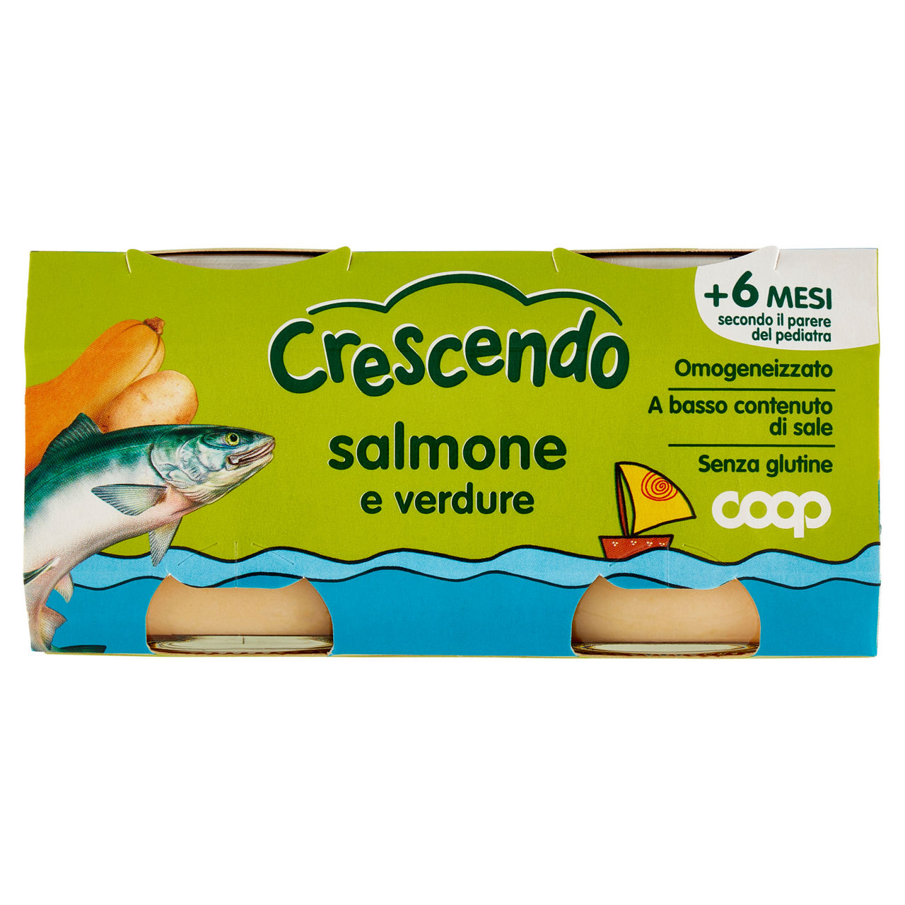 Omogeneizzato di salmone e verdure 2 pz x 80 gr - Immagine 01