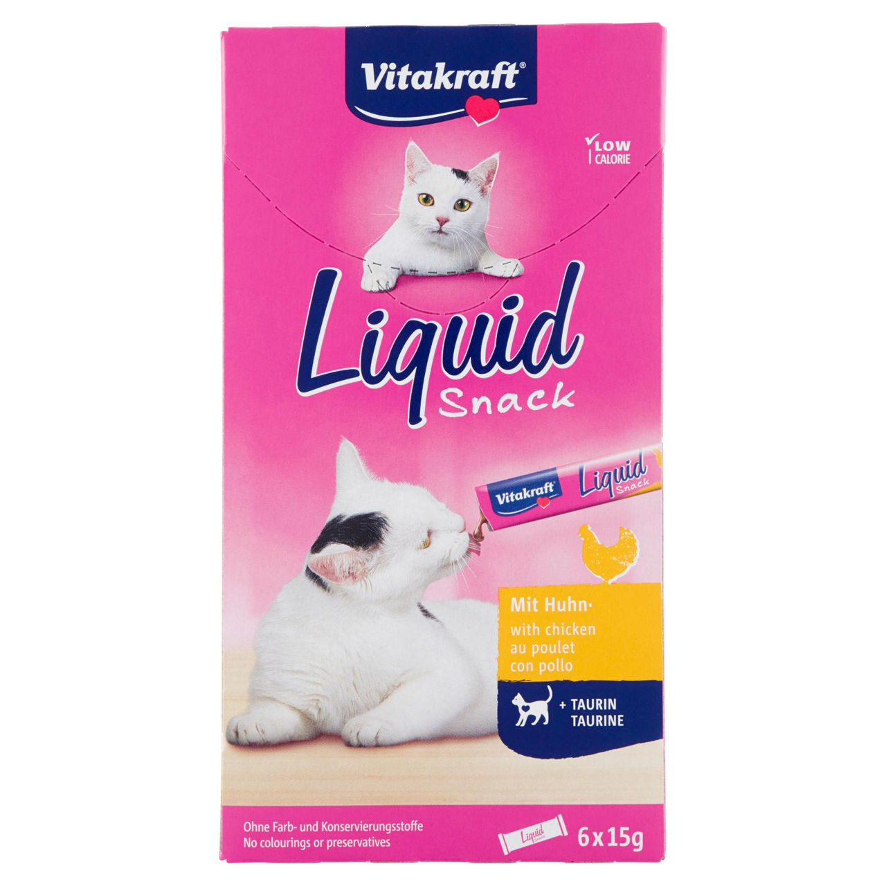 Snack cremoso per gatti con pollo 6 pz x 15 gr