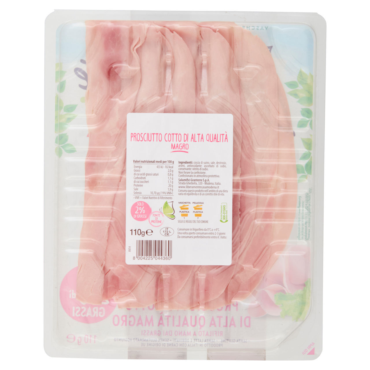 Prosciutto cotto di alta qualità magro 110 gr - Immagine 11