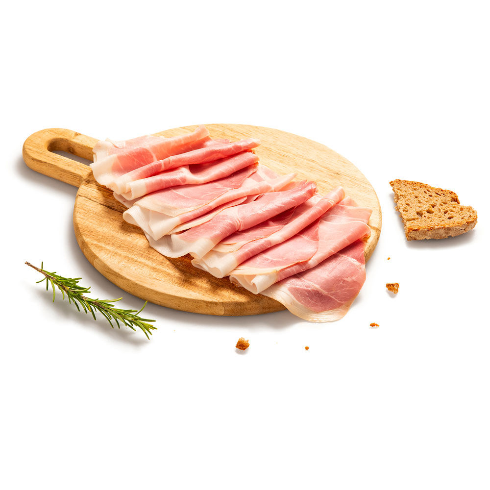 Prosciutto alla brace affettato