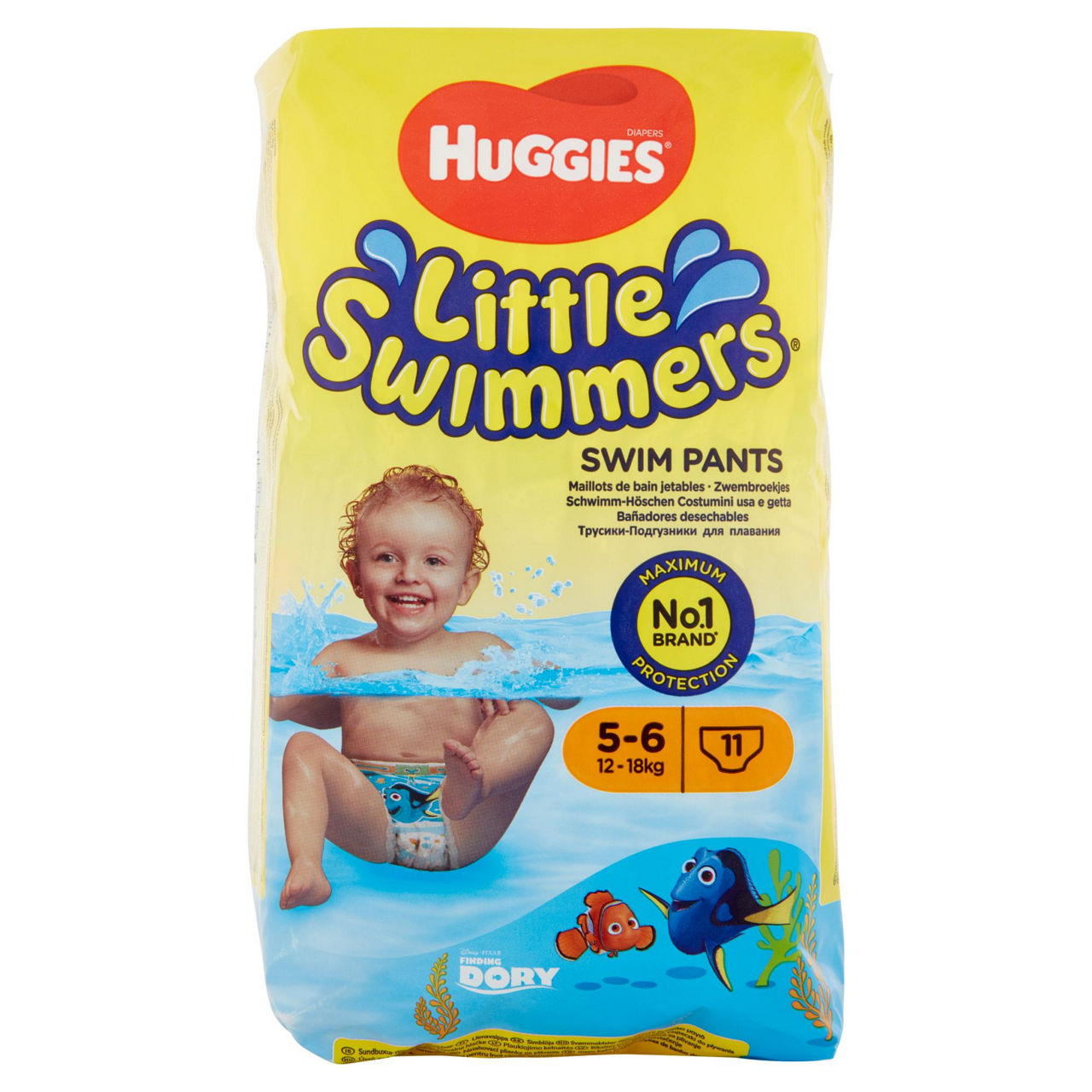 Mutandine pann.huggies little swimmers nazare tg5-6 large +12kg. sacc. pz.11