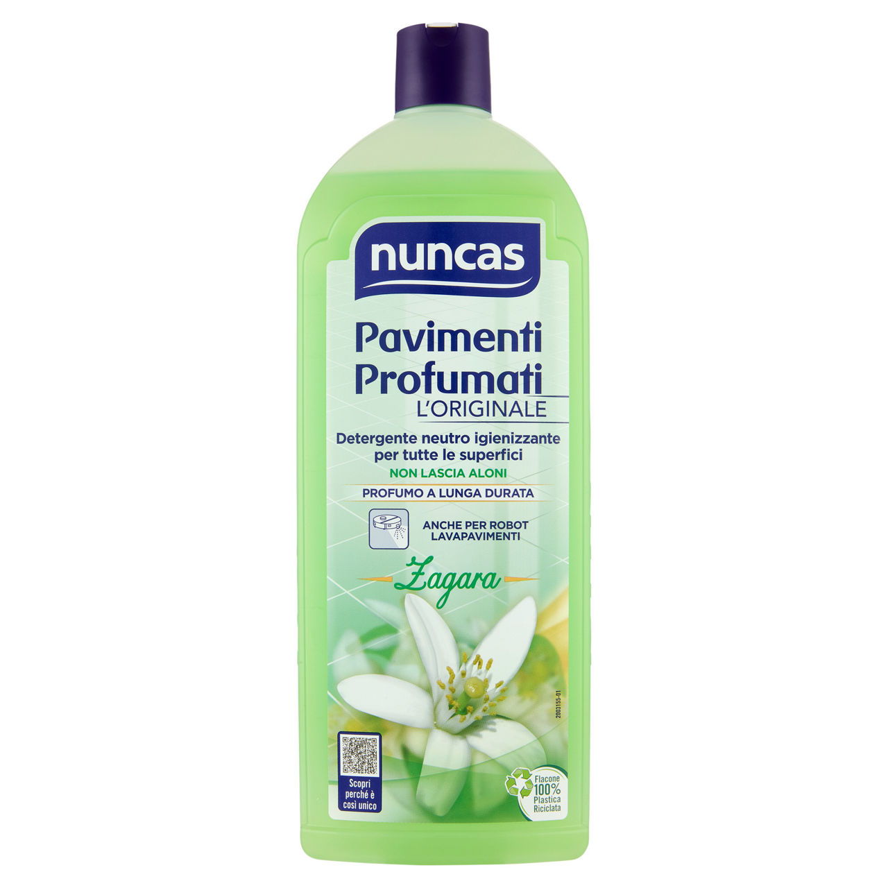 Detergente pavimenti nuncas profumo zagara 1lt - Immagine 01