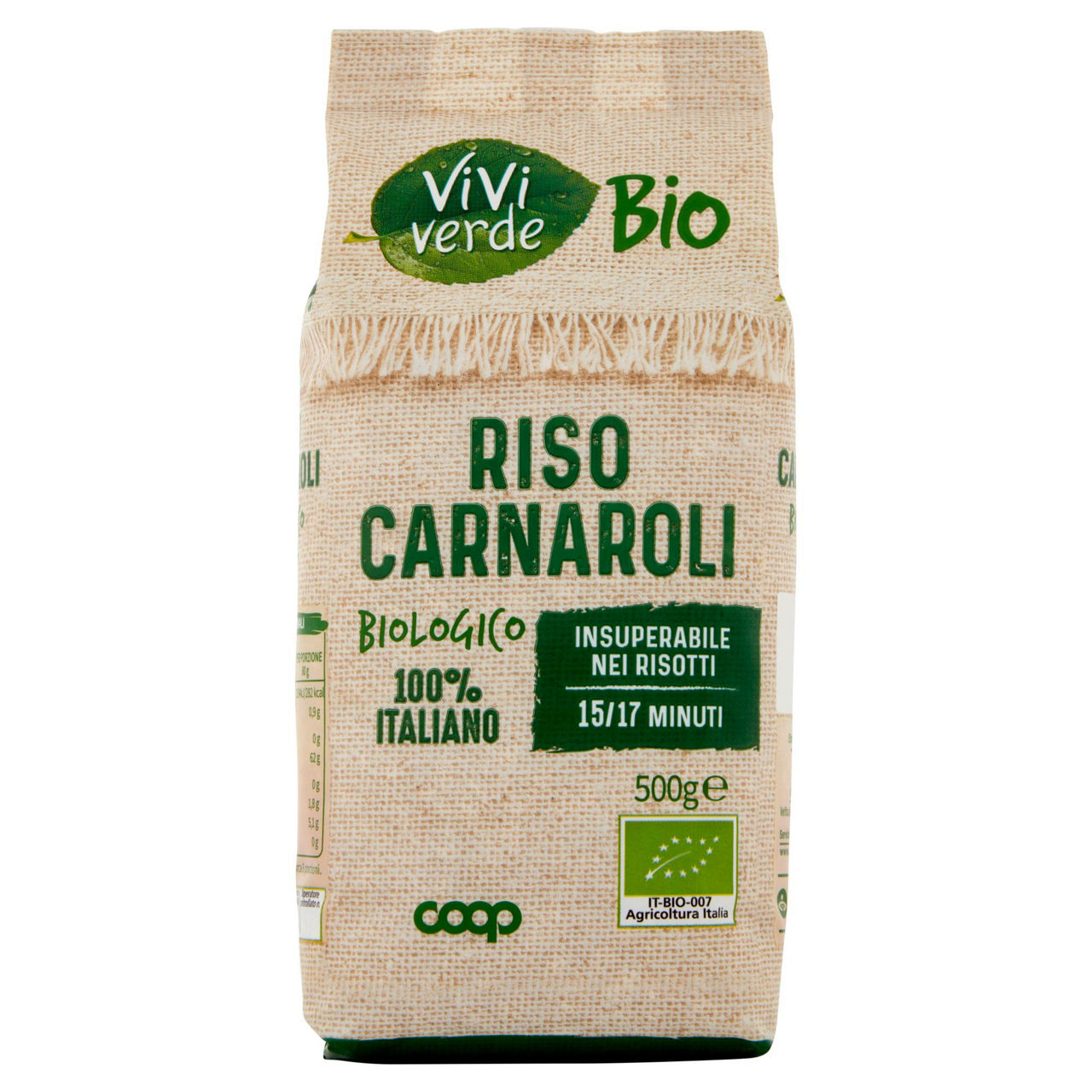 Riso caranaroli biologico 100% italiano vivi verde 500 g