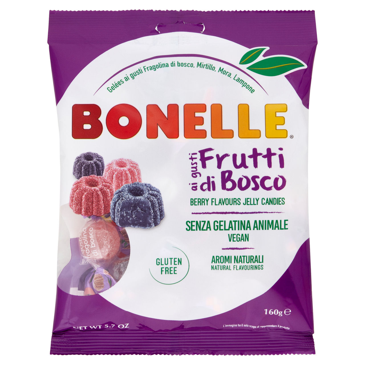 Caramelle morbide gelée ai frutti di bosco 160 gr