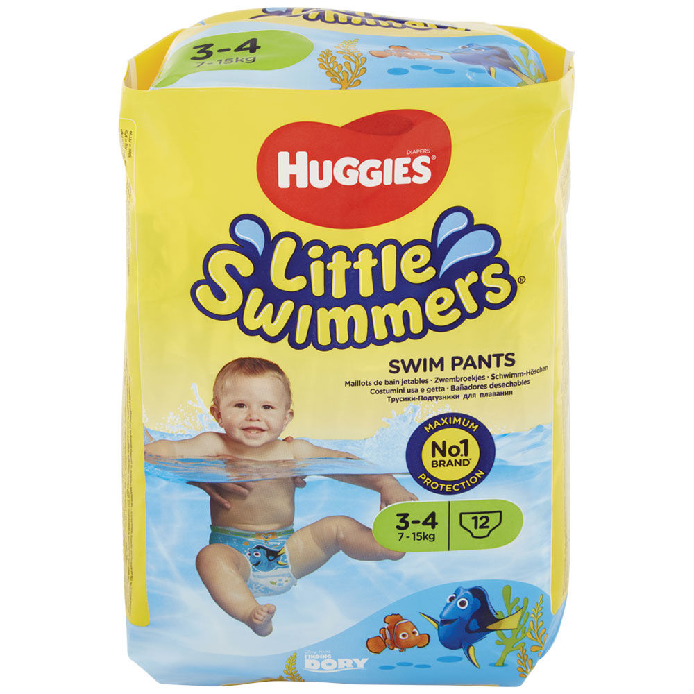 Mutandine pann.huggies little swimmers nazare tg 3-4 kg 7-15 medium sacc. pz12 - Immagine 01