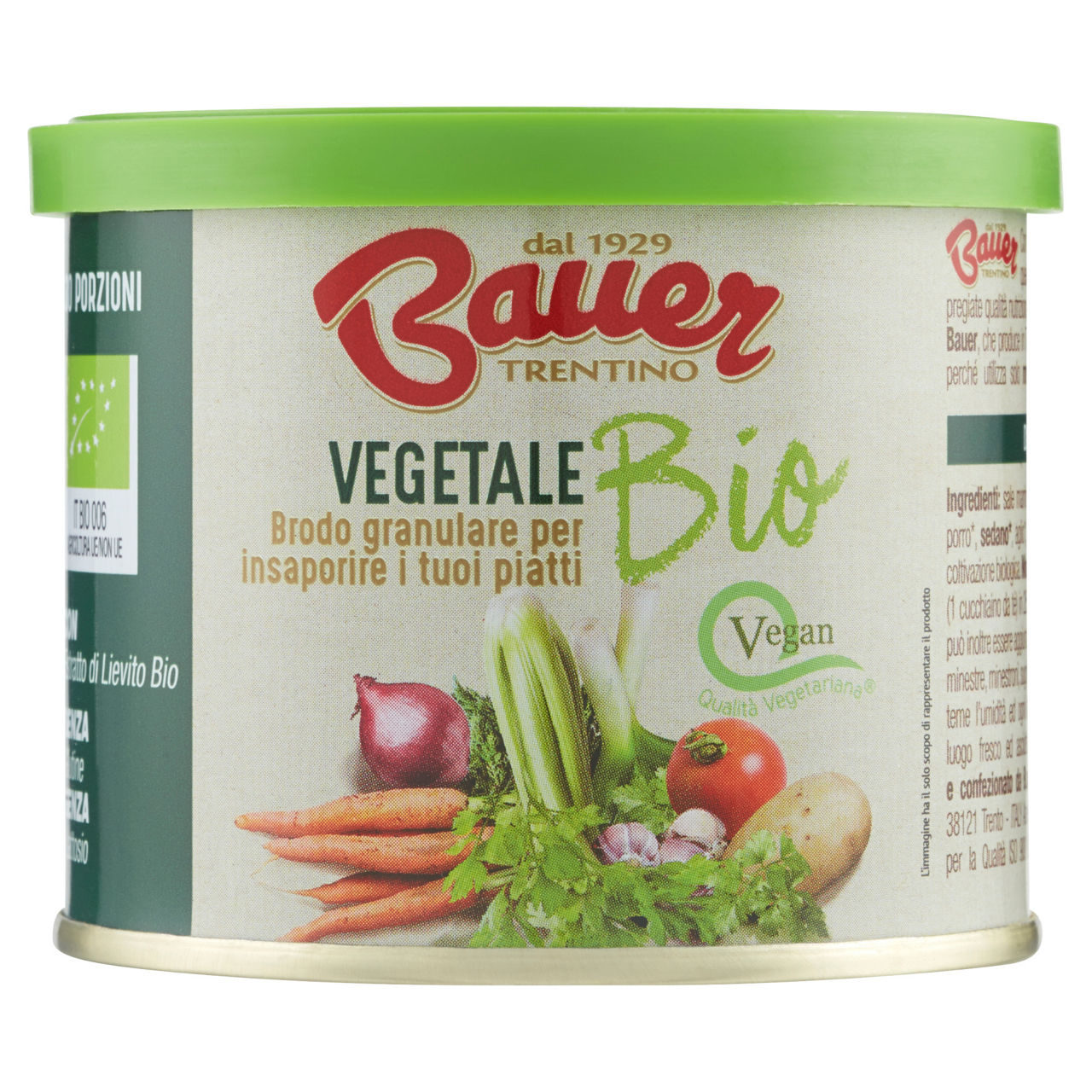 Brodo granulare istantaneo biologico vegetale bauer 120gr - Immagine 01
