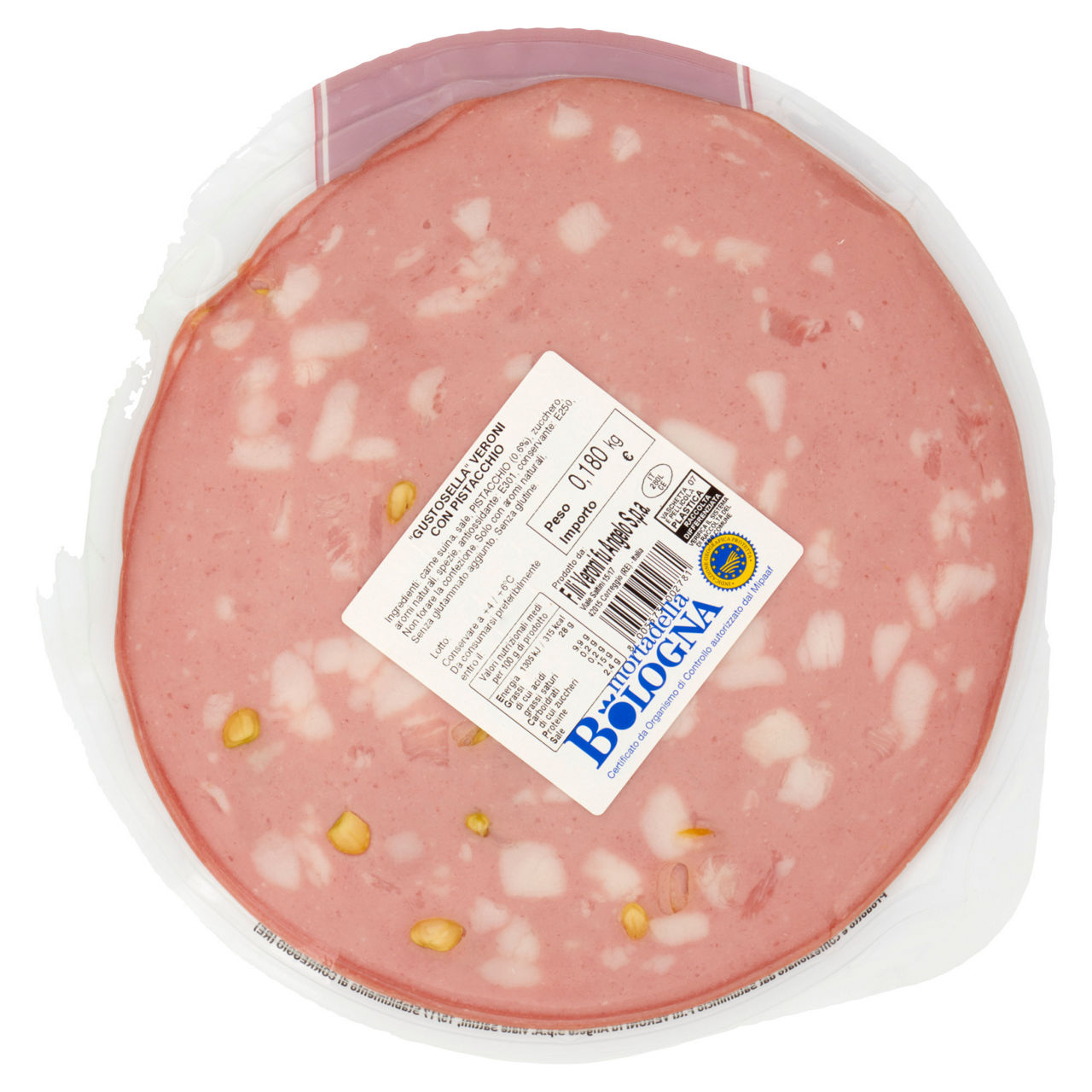 Mortadella Bologna IGP con pistacchi 180 gr - Immagine 41