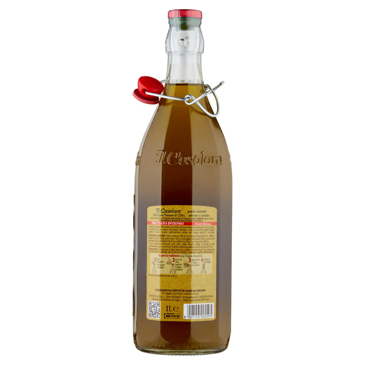 Olio extravergine di oliva il casolare grezzo fruttato 100% italia farchioni  l1 - Immagine 11