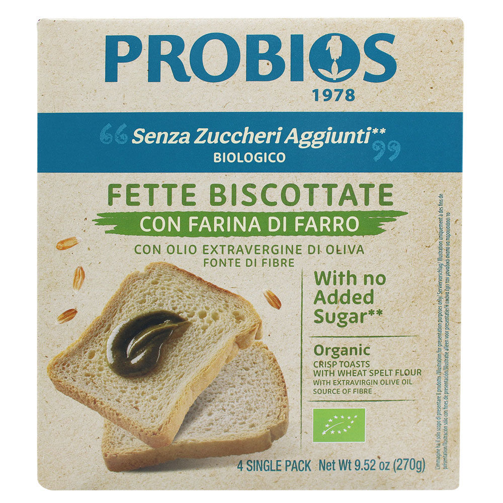 Fette biscottate al farro senza zucchero 270 gr