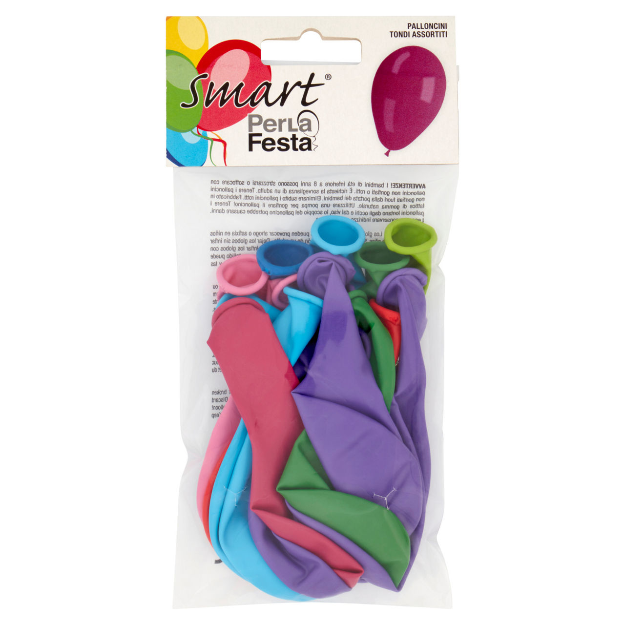 Palloncini tondi  assortiti perlafesta pz 15 - Immagine 01